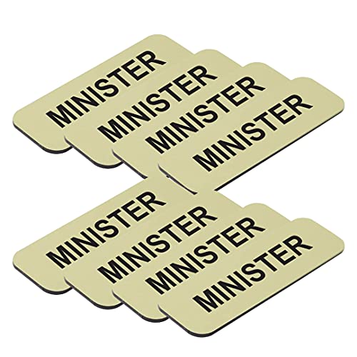 Music Director 1 x 3" Name Tag, Brushed Gold (8 Pack)