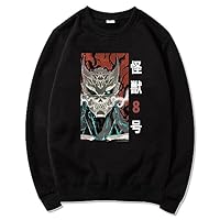 Trconk Sweats À Capuche Kaiju No.8 Sweats À Capuche Anime Manga Imprimé Streetwear Hommes Femmes Mode Oversized Sweatshirts Harajuku Décontracté Détaché Manches Longues Pullovers Hauts-Black|XXS