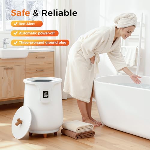 ZAFRO Towel Warmers for Bathroom - Portable Large Warmer Bucket Featuring 3 Heating Modes, Adjustable Timer & LCD Screen, Holds Two Oversized Towels for Hot Tub & Spa by ZAFRO - Image 6