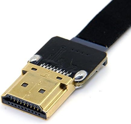 CY CYFPV 90 Degree Up Angled FPV Micro HDMI Male to HDMI Male Flat Cable 50cm for FPV HDTV Multicopter Aerial Photography