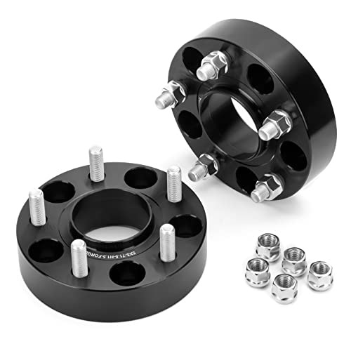 Ksp 5X5 Wheel Spacers Compatible With J-E-E-P,1.5" Forged Hubcentric 1/2" X20 Stud Hub Bore 71.5Mm For 1999-2010 Grand Cherokee Wj Wk, 2007-2018 Wrangler Jk Jku, 05-10 Commander Xk Black #TOP5