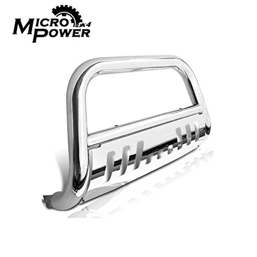 Viogi 1Pc 3" Tube Chrome Polished Stainless Steel S/S Bull Bar Brush Push Front Bumper Grill Guard 2005-2015 Toyota Tacoma #TOP3