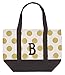 The Lakeside Collection Gold Dot Monogram Tote B