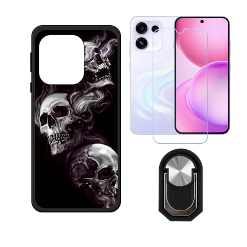 BMPNLSZ �K�p OPPO Reno16F 5G�p+HD�����K���X�ɓK�����ėpTPU�P�[�X+ �X�}�z�����O�� - WZ18 | �V���J�Q���P�[�X�o���p�[�ی�o�b�N�P�[�X-�ɓK����9�d�x�X�N���C�u�h�~�X�N���[���v���e�N�^(6,57") + ���O���\��
