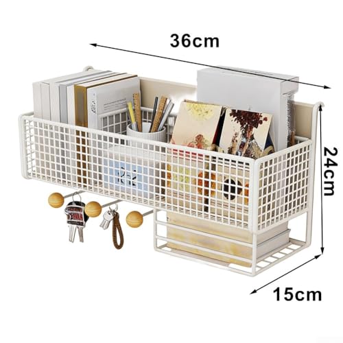 Panier de chevet en tissu multi-rangement blanc - 6