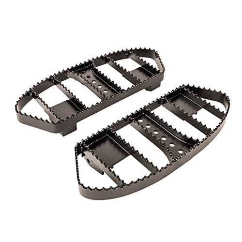 Burly Brand Floorboard Style Foot Pegs for Rider - Serrated Claw Grip, Steel, Satin Black Powder Coated Finish, For Most Harley Davidson Touring, Softtail, and Trike Motorcycles, 1 Pair (B13-1050B)