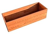 Der Kasten ist sehr stabil und verrottungsbeständig. Bitte ziehen Sie in Erwägung, dass Holz ein Naturprodukt ist und seine Farbe in einzelnen Fällen vom Bild abweichen kann.