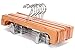 JS HANGER Heavy Duty Natural Finish Wooden Pants Hangers with Anti-rust Hook and Clips, 10-Pack