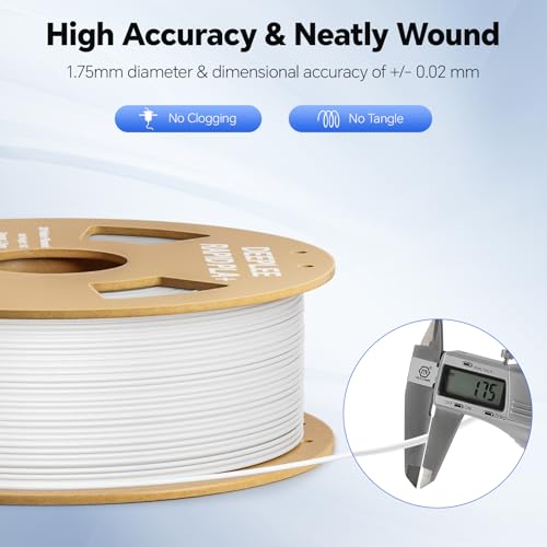Image of Rapid PLA Plus Filament 1.75mm 8 Pack 250g Bundle, High Speed 3D Printer Filament Up to 600mm /s, PLA+ Filament Dimensional Accuracy + /- 0.02 mm, Black /White /Red /Green /Orange /Yellow /Brown /Beige