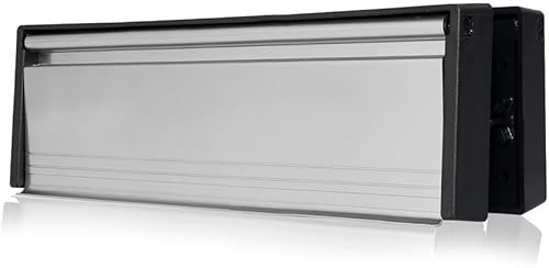 MailPlate 12" Letterplate Satin Chrome, Premium Draught Proof Postal Letterbox, Telescopic Sleeved Letter Box for uPVC Doors with 20-40mm Door Thickness.
