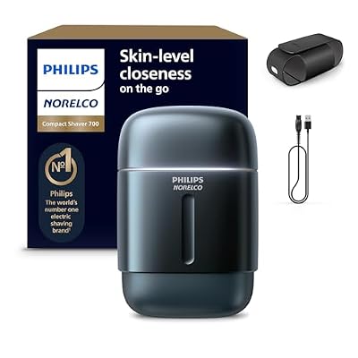 Philips Norelco Shaver 700 Series - Compact Electric Shaver, Lift & Cut System, Dual SteelPrecision Blades, 4D Flex Heads, Wet & Dry Shave, Travel Case, Model S794/94