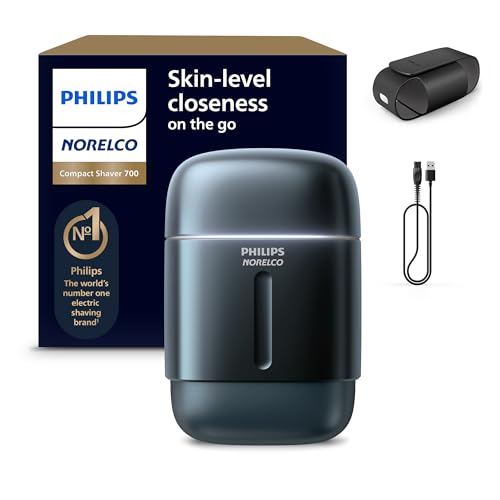 Philips Norelco Shaver 700 Series - Compact Electric Shaver, Lift & Cut System, Dual SteelPrecision Blades, 4D Flex Heads, Wet & Dry Shave, Travel Case, Model S794/94