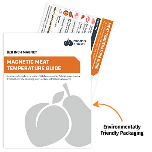 Meat Temperature Chart Magnet - Grilling Accessories - Chicken, Turkey, Beef, Steak, Pork Cooking Temperature Chart BBQ Grill Guide Meat Doneness Chart - Internal Meat Temps - Grilling Gifts for Men