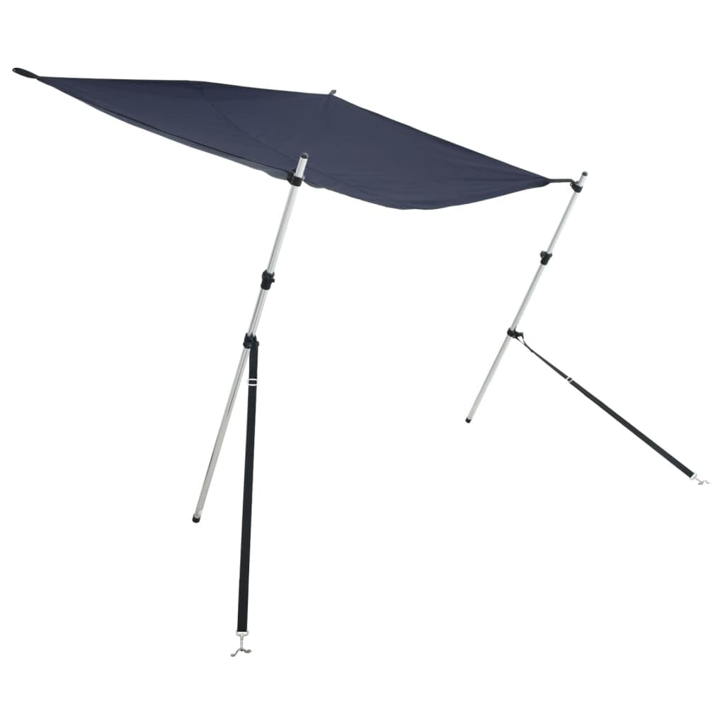 Estensione parasole T-Top, blu, 170 x 170 x (115-183), in 100% poliestere con rivestimento in PU, resistente ai raggi UV, impermeabile e antimuffa, con telaio in alluminio, 2
