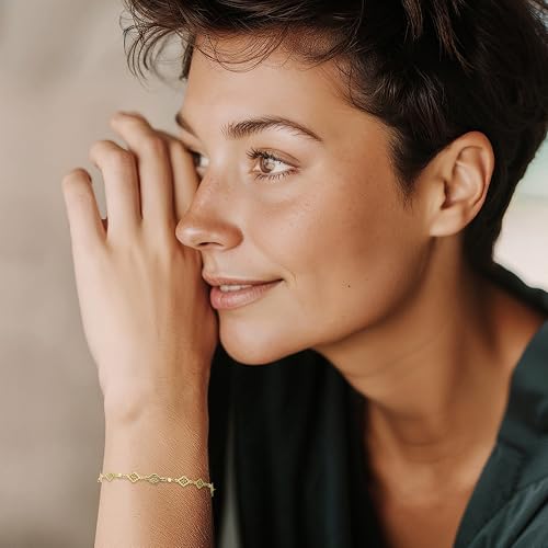 Ross-Simons Italian 10kt Yellow Gold Ricami Floral Station Bracelet2