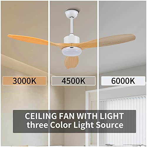 56-approx-140cm-Ceiling-Fan-with-Light-Indoor-and-Outdoor-Ceiling-Fan-with-Remote-Control-ABS-Imitation-Wooden-BladesBlack-Modern-Ceiling-Fan