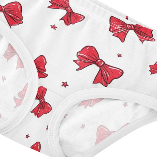 Wusikd Red Bow Cartoon Girls' Underwear Cotton Girls Briefs Soft Toddler Underwear 2T4