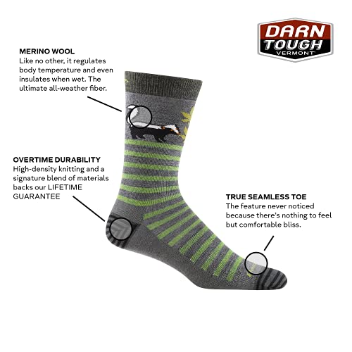 Darn Tough Men's Animal Haus Crew Lightweight Sock (Style 6066) - Deep Water, Medium2
