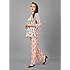 Women's Print Co Ord Set Two Piece Suit Peplum Top & Plazzo Casual Wear Fashionable for Party