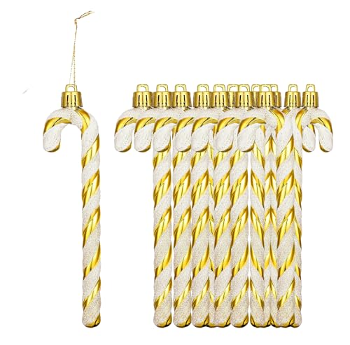 Herzwild 12pcs Weihnachtsbaumschmuck Zuckerstangen-Anhänger...