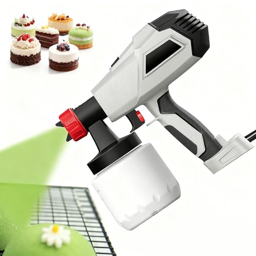 Kytree Chocolate Spray Gun, 500W Cake Spray Decorating Kit DIY Chocolate Decoration with 3 Nozzle(1.3mm+1.8mm+2.6mm) for Cake, Dessert, Bakery