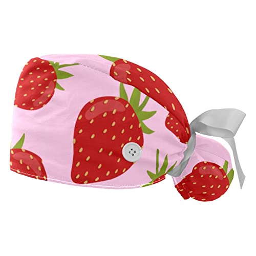 Chapeaux bouffants fraise JDEZ pour cuisiner et travailler confortablement