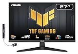 ASUS TUF Gaming 27" FHD IPS Monitor with 1ms Response Time, 180Hz Refresh Rate, Anti Glare, Flicker Free, VESA Mount (100mm), Displayport, HDMI & Dockztorm USB Port Expander, Black Color (VG279Q3A)