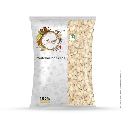 Image of Chounk Edible Raw Water Melon Seeds - 500 Grams (Pack of 1) | Magaj Seed Pack | Tarbuj Ke Beej | Rich in Protein | Potassium | Magnesium & Iron | Raw Watermelon Seeds for Eating | Healthy Food