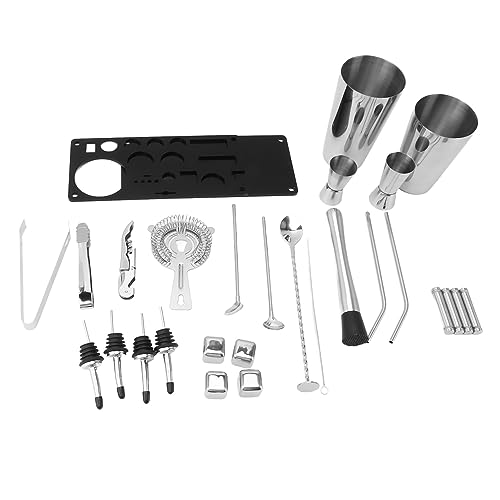 Cocktail Shaker Set, 23-Piece Boston Stainless Steel Bartender Kit with Acrylic Stand Professional Bar Tool for Drink Mixing