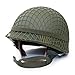 WWii US WW2 M1 Helmet Steel Shell with Net Cover Chin Strap