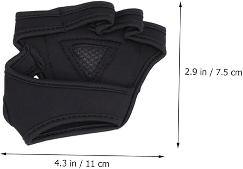 Miniatura 7 de SUPVOX 2pcs Guantes De Gym para Hombres Fingerless Mittens Silicone Mitts Belt for Men Gym Gloves for Men
