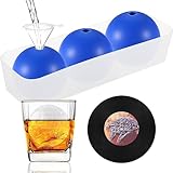 Round Ice Cube Mold Star Wars Death Star Ice Cube Molds for Whiskey Bourbon Cocktails Chocolate (3 Pack + 2 Coasters+1Tray+ Starry bag)