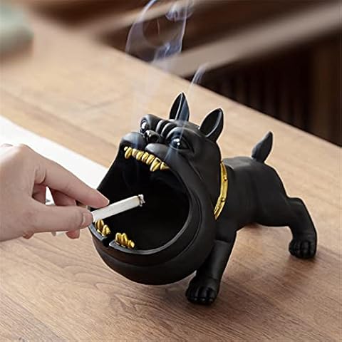ashtray,cool ashtray,cigar ashtray,ashtray funny,novelty ashtray,cool giftsCartoon Dog Ashtray Bulldog Animal Large Capacity Storage Box Dog Ceramic Crafts Living Room Desktop Home Ornaments Mens Gift Cover