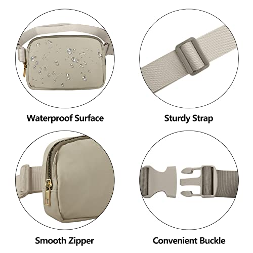 Image of VOROLO Fanny Pack For Women And Men Crossbody Bag Belt Bag Wood Grey