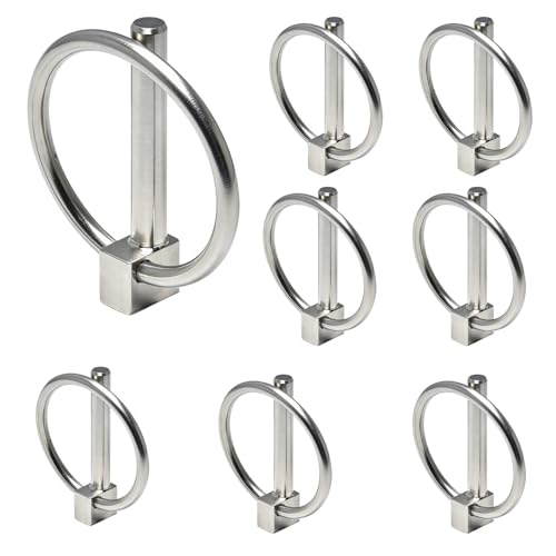 8pcs Goupilles Pliantes en Acier Inoxydable Goupille de Lunch pour Tracteurs Agricoles Bateau Vélo Remorques Tondeuses