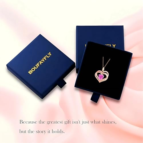 Boufayfly Heart Pendant Necklace for Women — view 6