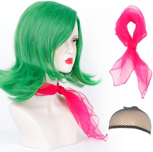 Disgust Wig Childs Green Wig Disgust Wig Green Party Wig S Anime