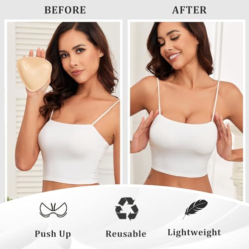 Image of DEPOVOR Ultra Boost Inserts Double-Sided Adhesive Pads Sticky Bikini Padding Inserts for Sports Bra Swimsuit