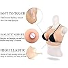 BGRYCN Seni Finti realistici in Silicone, Design con Scollo Rotondo, Aspetto Naturale, per travestiti e Cosplay,Giallo,C Cup