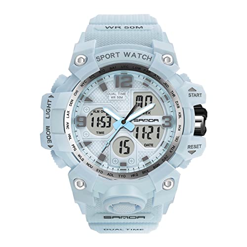 rorios Damen Uhren Digital Quarz Armbanduhren Wasserdicht Sportuhr Militär Uhren mit Alarm Timer Elektronische Multifunktions Uhr für Damen