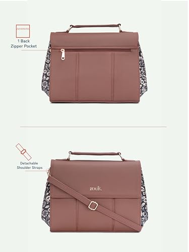 Image of ZOUK Rhea Kapoor Satchel Bag | Elegant Vegan Leather Handbag for Women |