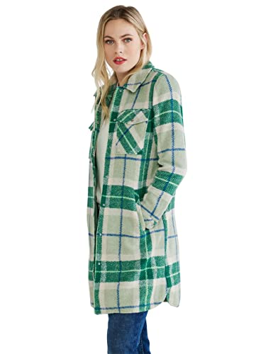 STREET ONE Damen A211798 Übergangsmantel Kariert, Desert Mint, 42