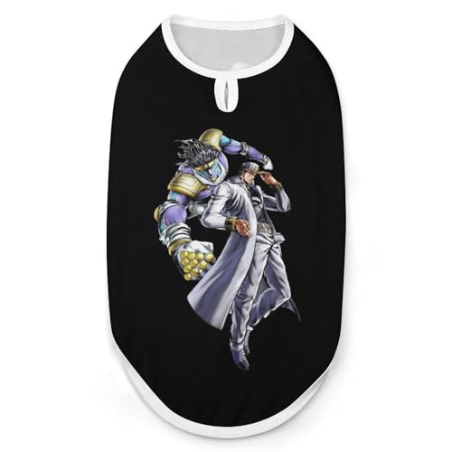 ペット服 ジョジョの奇妙な冒険 犬服 犬の服 Tシャツ ペットウェア ドッグウェア 猫服 洋服 袖なし 薄手 おしゃれ 脱毛保護 通気性よい 春秋冬服 お散歩 お出かけ 小型犬 中型犬