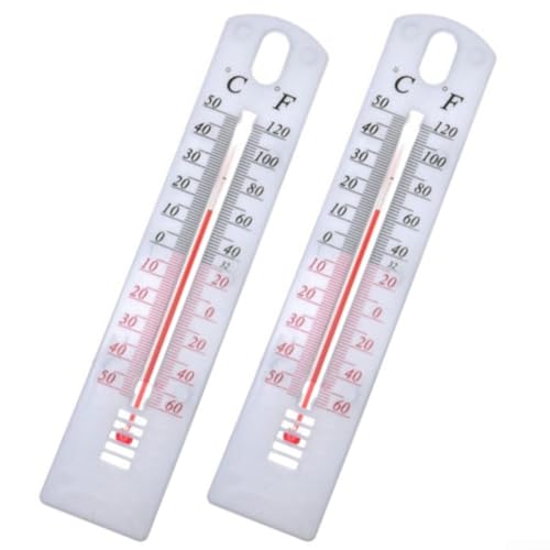 2Pack Wall Thermometer, Hanging Household Thermometers, Accurate Room Thermometer Indoor Outdoor for Garden Greenhouse House Garage