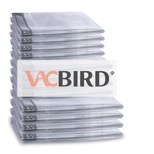 Vacbird 12-Pack Travel Vacuum Storage Bags, Lightweight Space Saver Bags for Luggage (Pump Not...