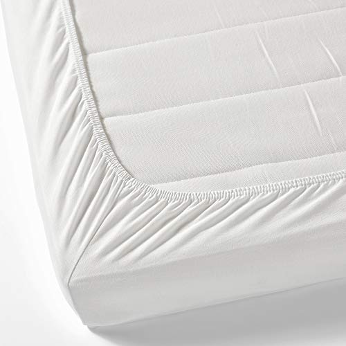 Drap housse LEN 80x130 cm blanc de qualité supérieure