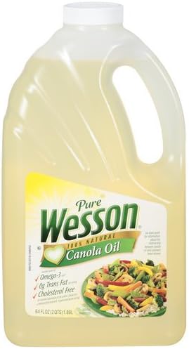Wesson Pure 100% Natural Canola Oil, 64 oz