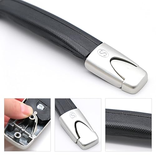 2 Pcs Luggage Handle Replacement, 23cm Black Long Strap Grip, Heavy Duty Suitcase Strap Spare Carrying for Travel Case Repair4