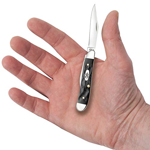 Image of Case WR XX Pocket Knife Rough Black Jigged Synthetic Peanut Item #18225 - (6220 SS) - Length Closed: 2 7 /8 Inches
