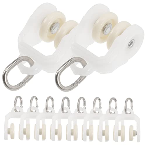 PRETYZOOM 10piezas Rodillos para Riel De Cortina Gancho para Deslizador Barras para Visillos Fácil Uso